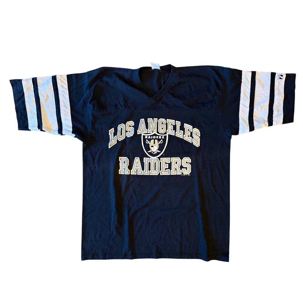 Vintage 80s Los Angeles Raiders Logo 7 Football Jersey Shirt Mens Large